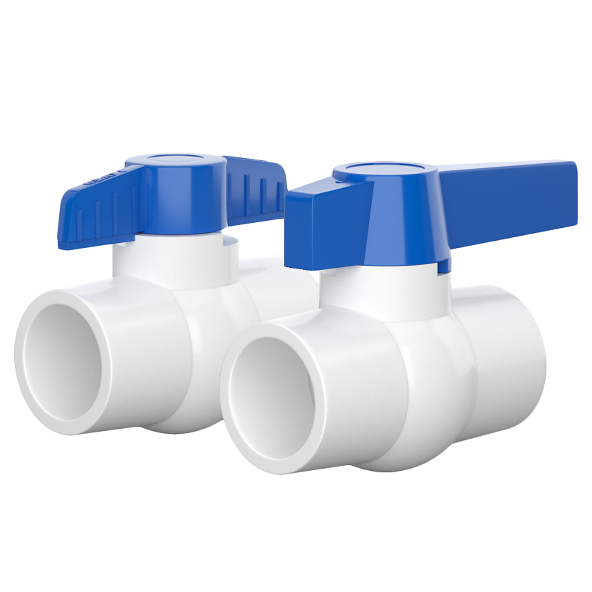 White Short _ Long Handle Blue Small Valve